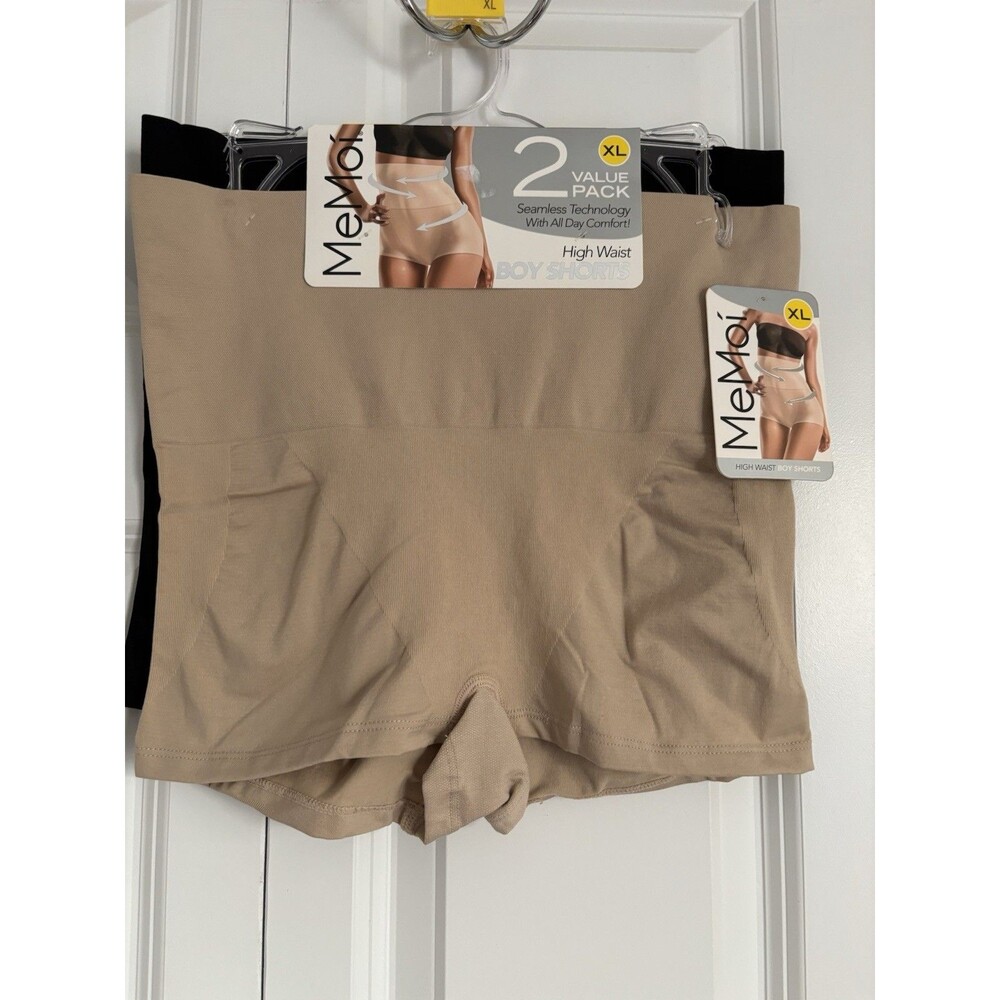 Memoi Seamless High Waist Size XL Boy Shorts Shaping Briefs Tummy Control 2 Pair
